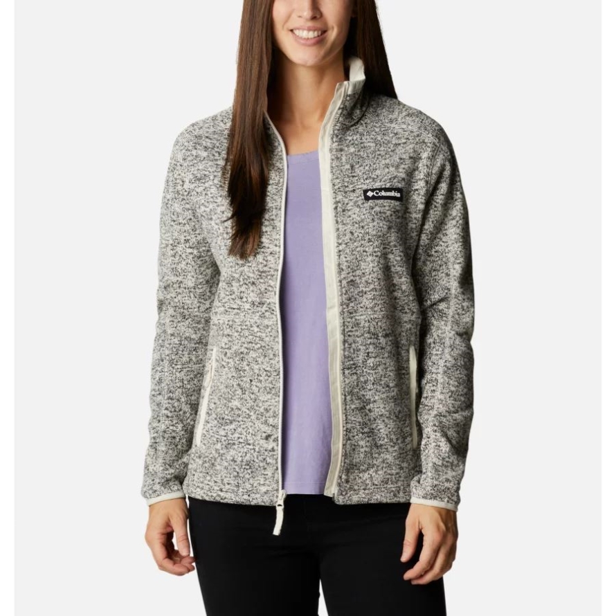 Chalk Heather Women's Sweater Weather Fleece Jacket Columbia