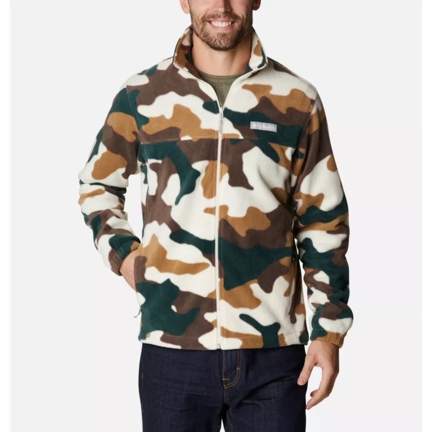 Chalk Mod Camo Columbia Men's Steens Mountain Printed Fleece Jacket