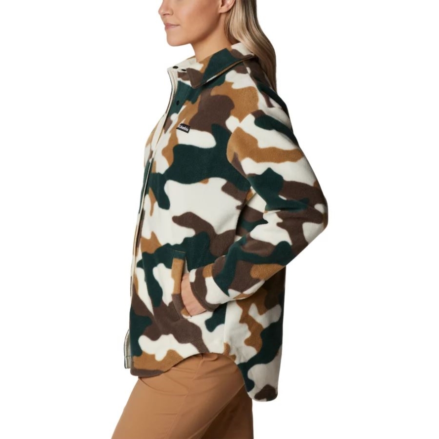 Chalk Mod Camo Print Columbia Women's Benton Springs Shirt Jacket