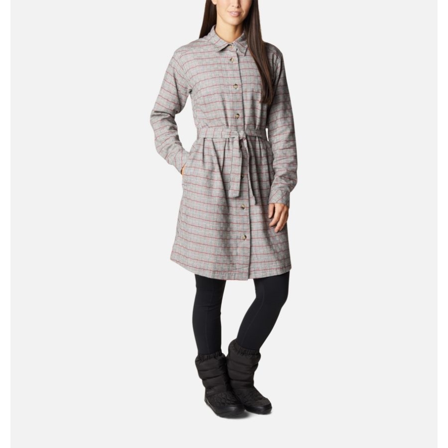 Chalk Simple Tartan Columbia Women's Holly Hideaway Flannel Dress