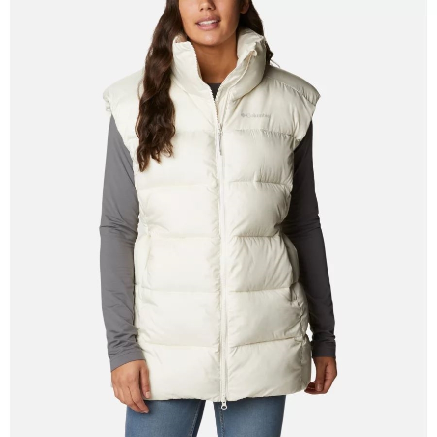 Chalk Women's Puffect Mid Puffer Vest Columbia