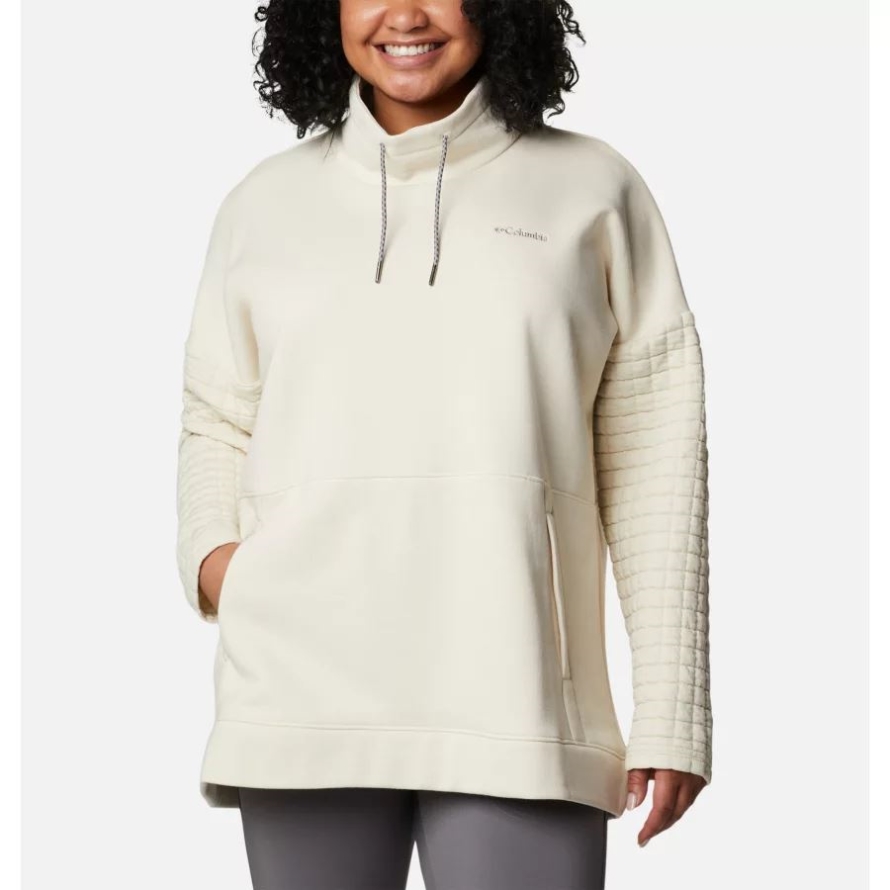 Chalk Women's Sunday Summit Oversized Funnel Pullover Plus Size Columbia