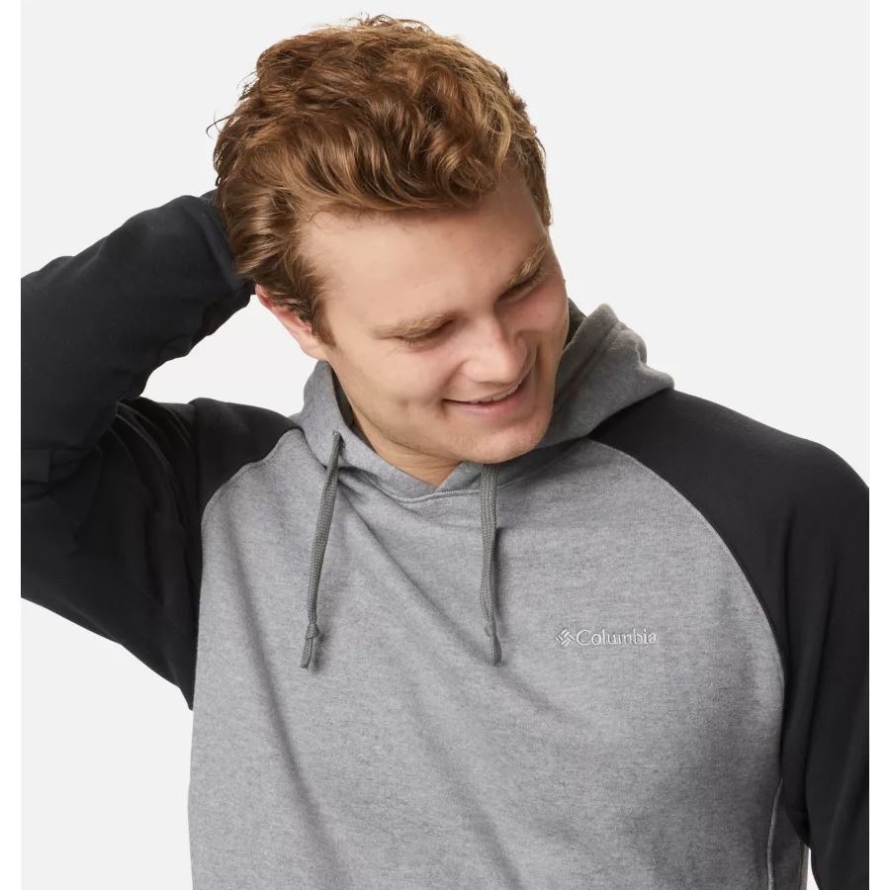 Charcoal Heather/Black Men's Hart Mountain II Hoodie Big Columbia