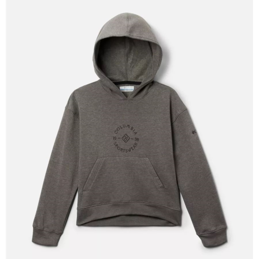 Charcoal Heather Columbia Girls' Columbia Trek Novelty Hoodie
