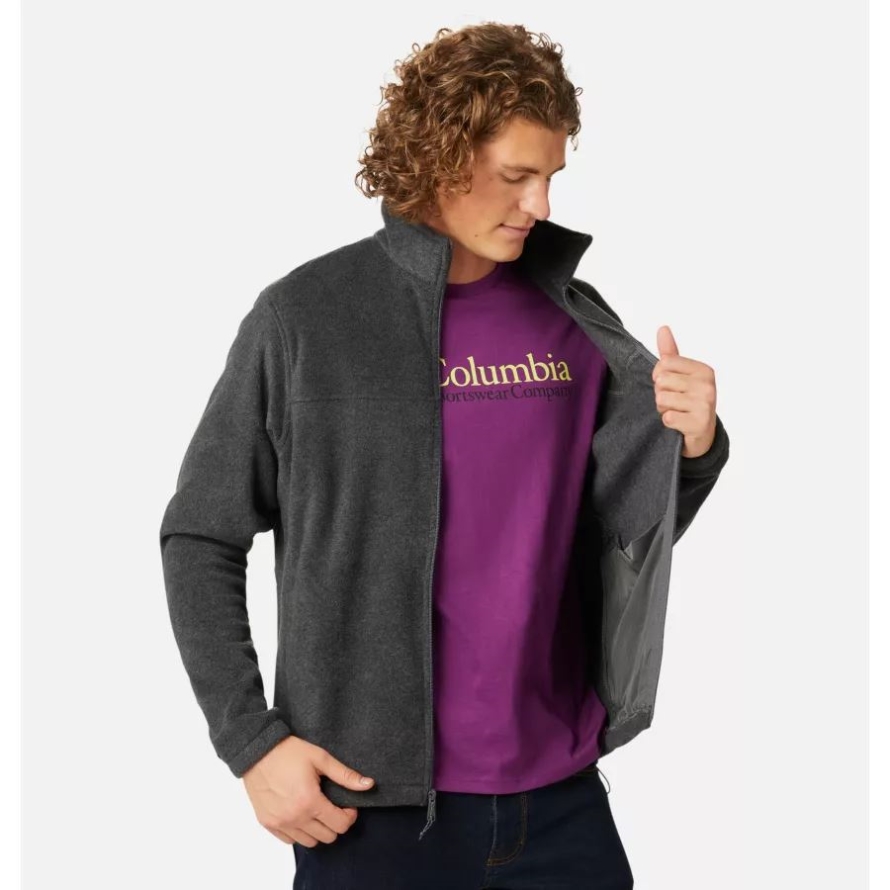 Charcoal Heather Men's Steens Mountain 2.0 Full Zip Fleece Jacket Columbia