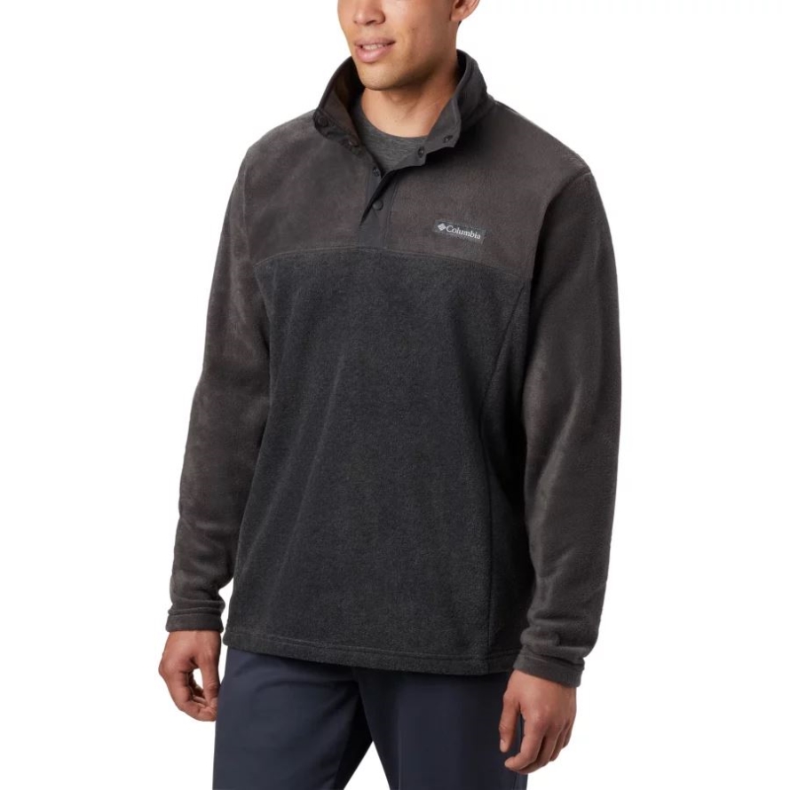 Charcoal Heather/Shark Men's Steens Mountain Half Snap Fleece Pullover Columbia
