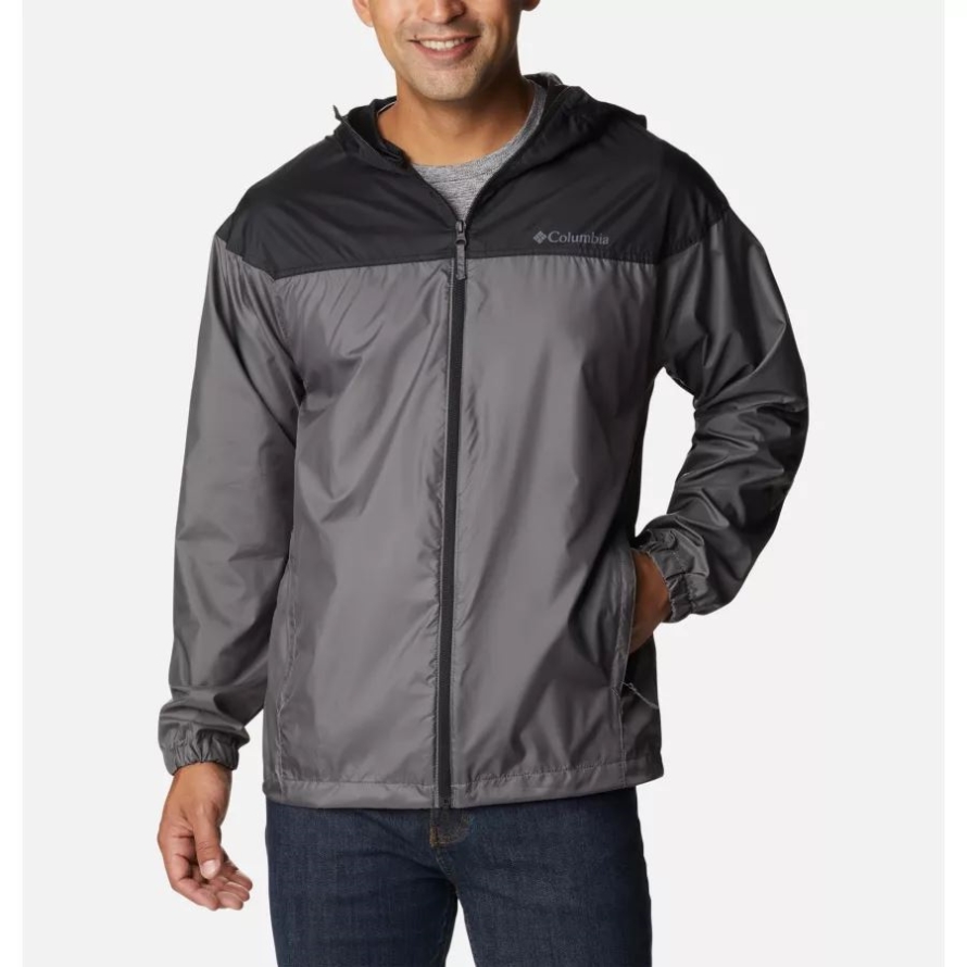 City Grey/Black Columbia Men's Flash Challenger Windbreaker Novelty