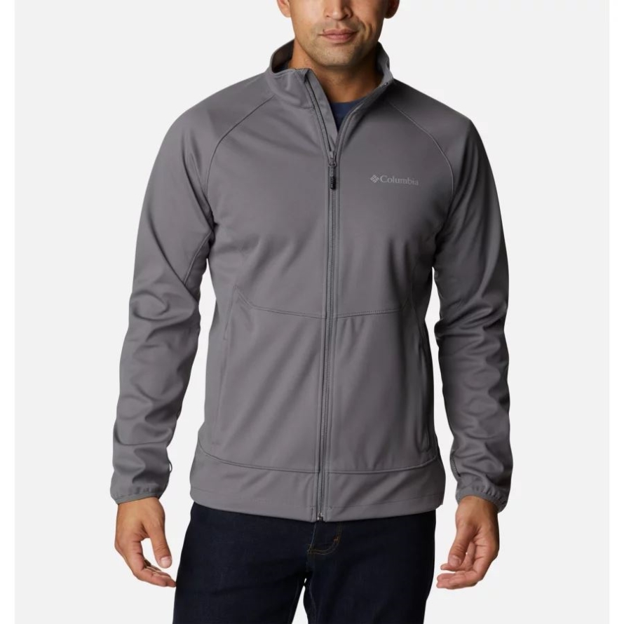 City Grey Columbia Men's Canyon Meadows Softshell Hooded Walking Jacket