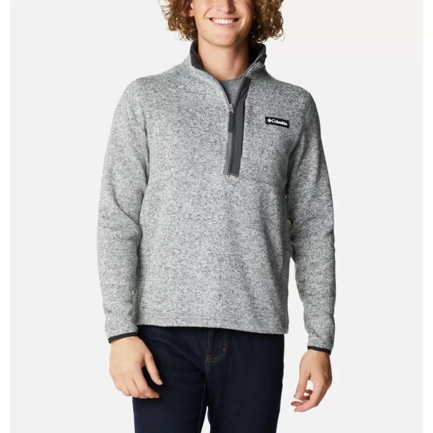 City Grey Heather/Shark Columbia Men's Sweater Weather Half Zip Fleece