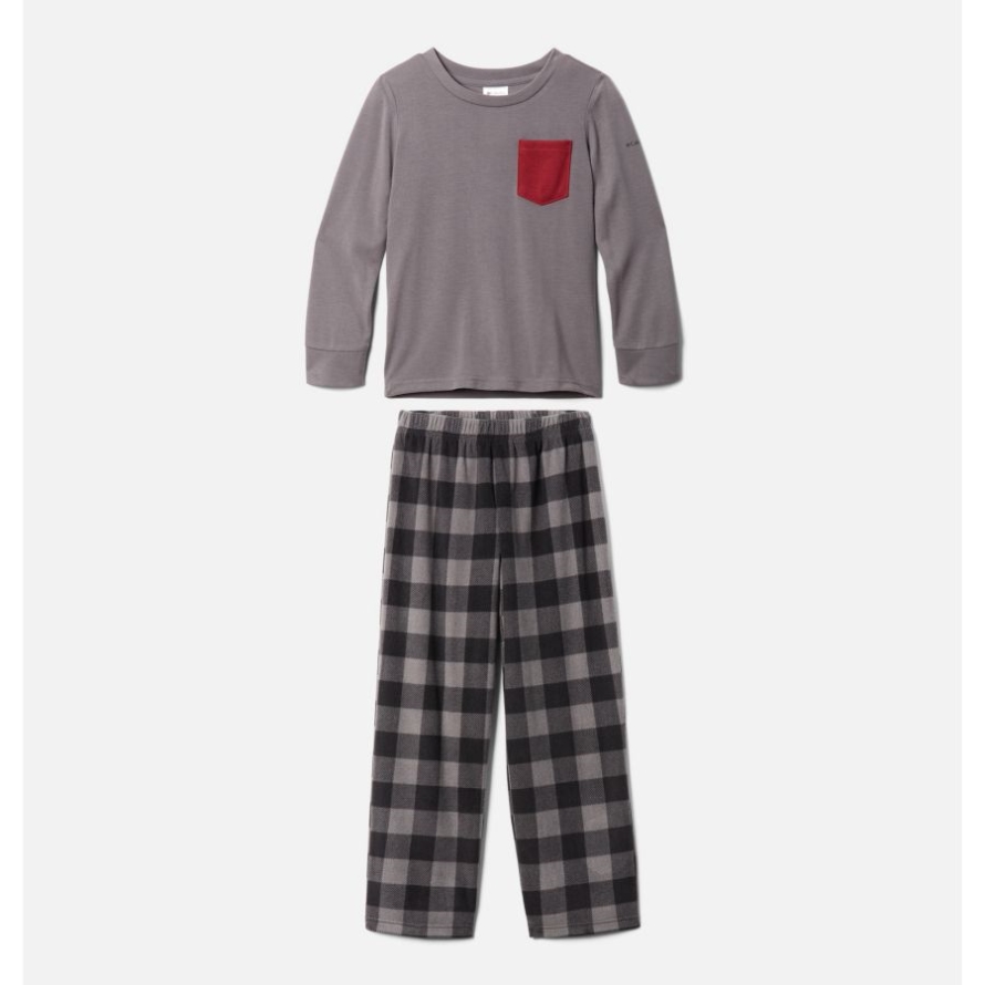 City Grey Kids' Pocket Pajamas Set Columbia