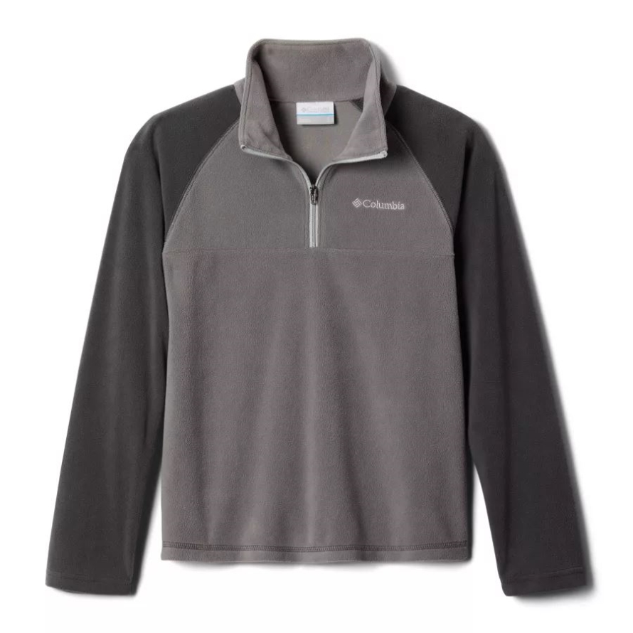 City Grey/Shark Boys' Glacial Fleece 1/4 Zip Pullover Columbia