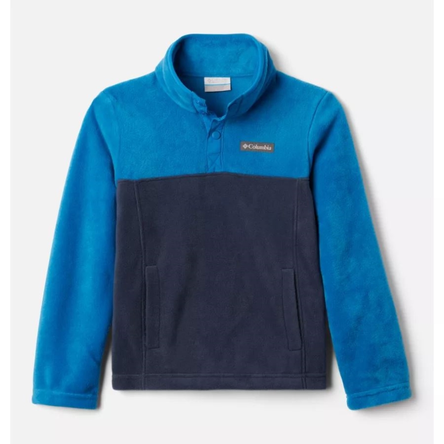Collegiate Navy/Bright Indigo Youth Steens Mtn Fleece Pull-over Columbia