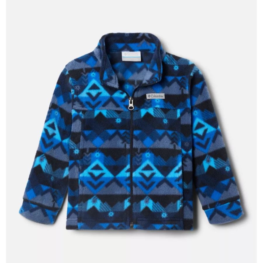 Collegiate Navy Checkpoint Columbia Boys' Toddler Zing III Fleece Jacket