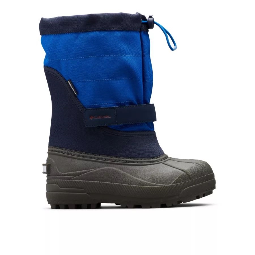 Collegiate Navy/Chili Kids' Powderbug Plus II Snow Boot Columbia