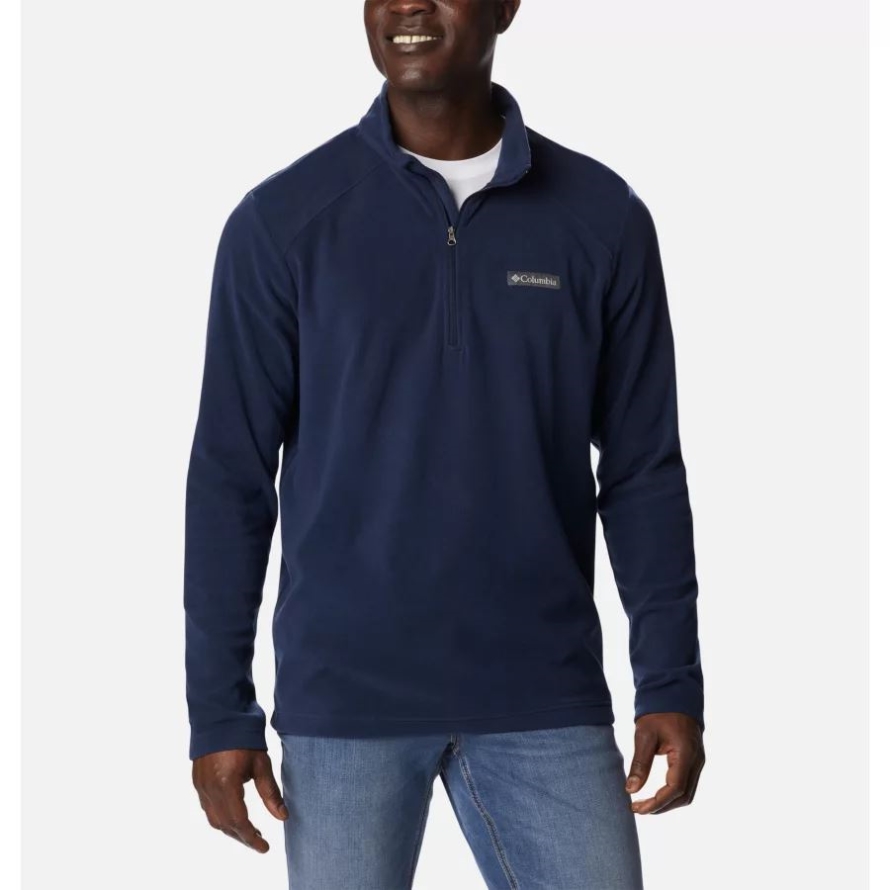 Collegiate Navy Columbia Men's Lake Aloha Half Zip Fleece