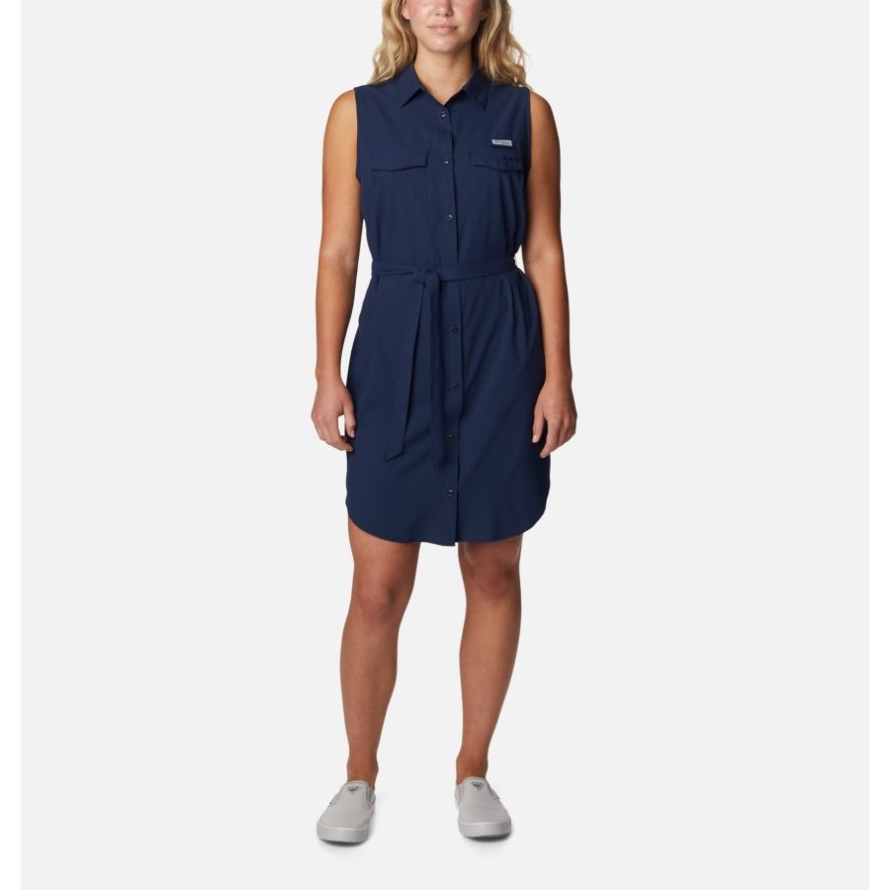 Collegiate Navy Columbia Women's PFG Sun Drifter Woven Dress II