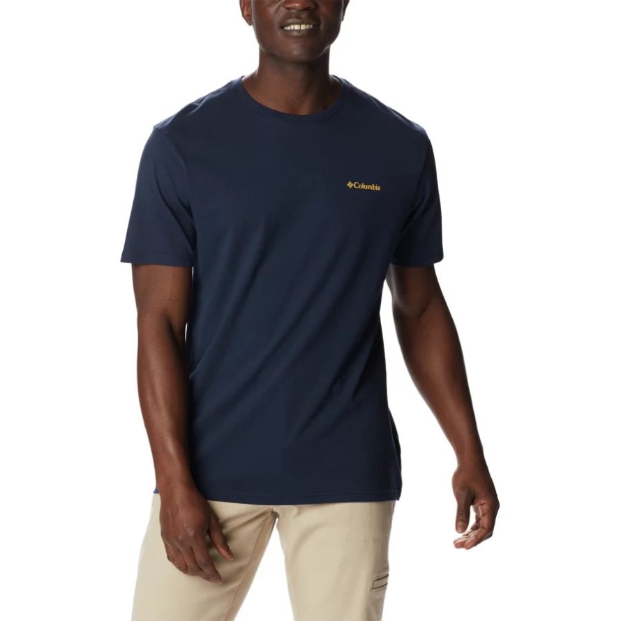Collegiate Navy/Golden Nugget Columbia Men's North Cascades T-Shirt