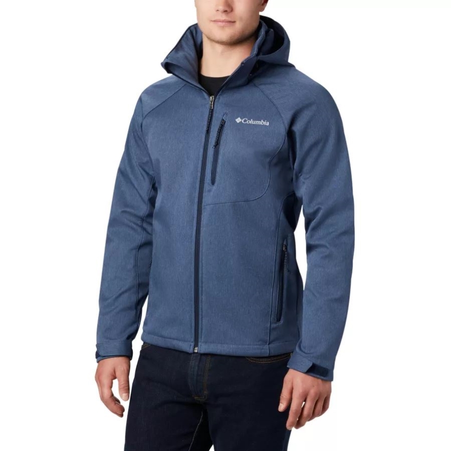 Collegiate Navy Heather Columbia Men's Cascade Ridge II Softshell Jacket