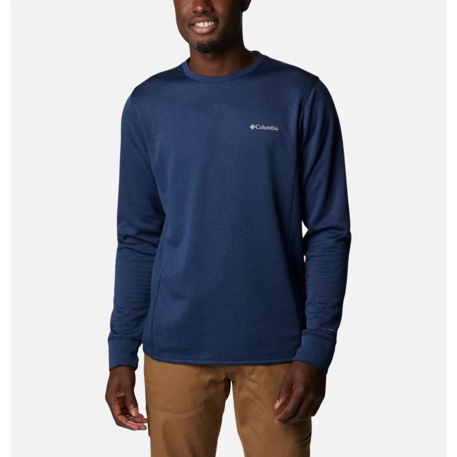 Collegiate Navy Heather Men's Park View Crew Shirt Columbia