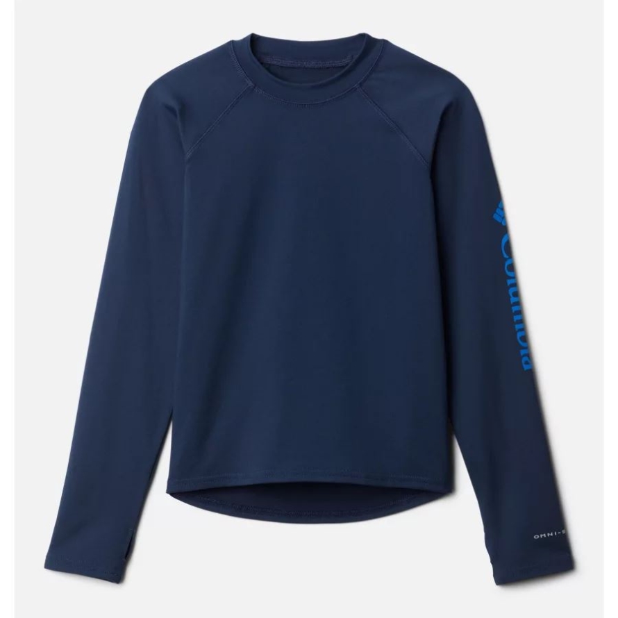 Collegiate Navy Kids' Sandy ShoresLong Sleeve Sunguard Shirt Columbia