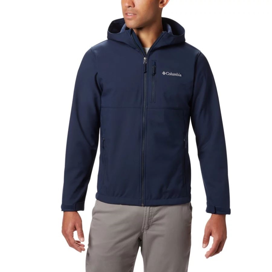 Collegiate Navy Men's Ascender Hooded Softshell Jacket Columbia