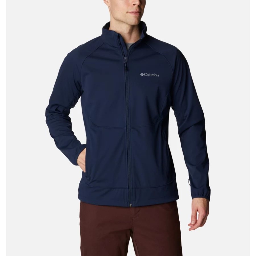 Collegiate Navy Men's Canyon Meadows Softshell Hooded Walking Jacket Columbia