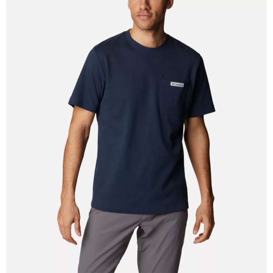 Collegiate Navy Men's Heritage Park Pocket T-Shirt Columbia