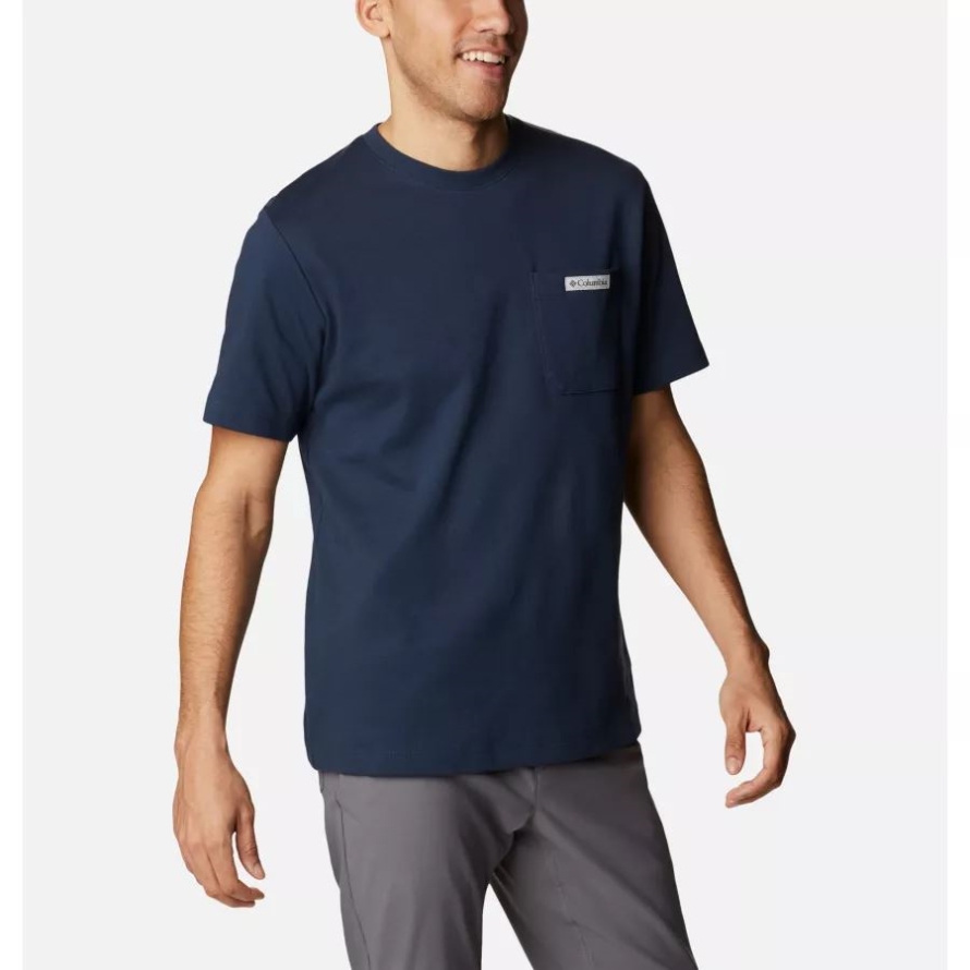Collegiate Navy Men's Heritage Park Pocket T-Shirt Columbia