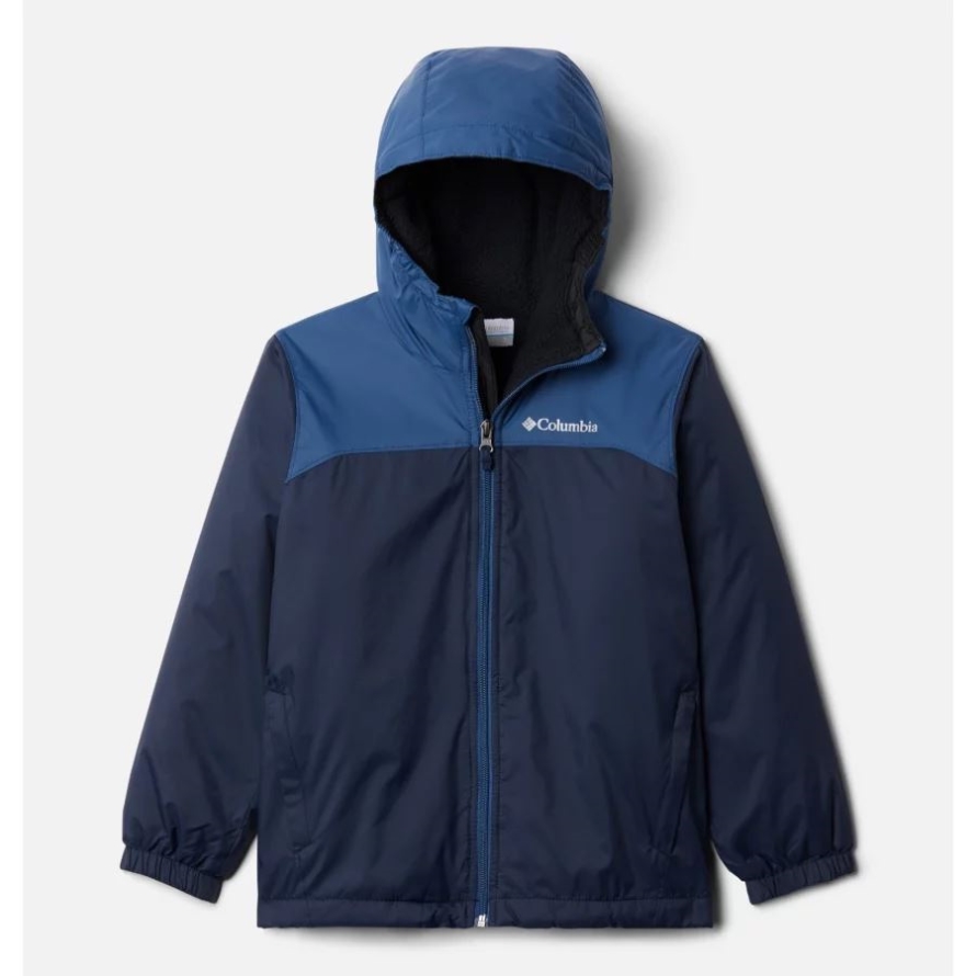 Collegiate Navy/Night Tide Boys' Glennaker Sherpa Lined Jacket Columbia