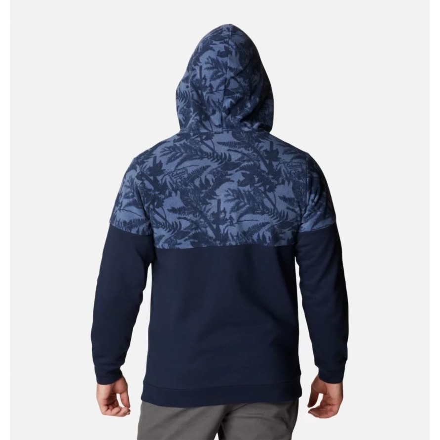 Collegiate Navy North Woods Men's Trek Printed Hoodie Columbia