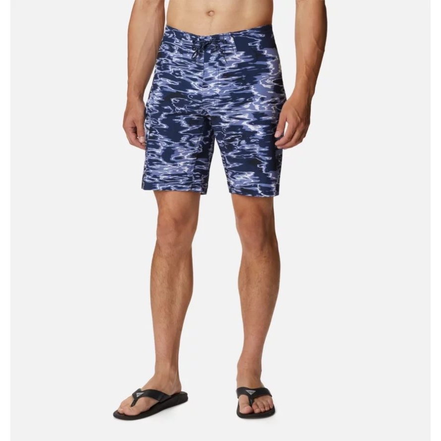 Collegiate Navy Ripples Columbia Men's PFG Offshore II Board Shorts