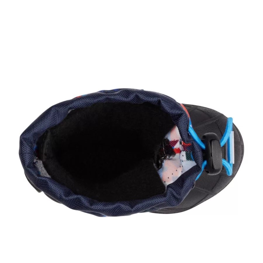 Collegiate Navy/Static Blue Toddler Powderbug Plus II Print Snow Boot Columbia