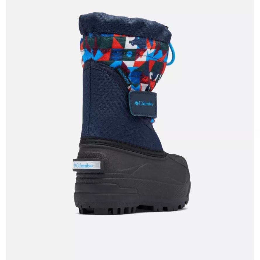 Collegiate Navy/Static Blue Toddler Powderbug Plus II Print Snow Boot Columbia
