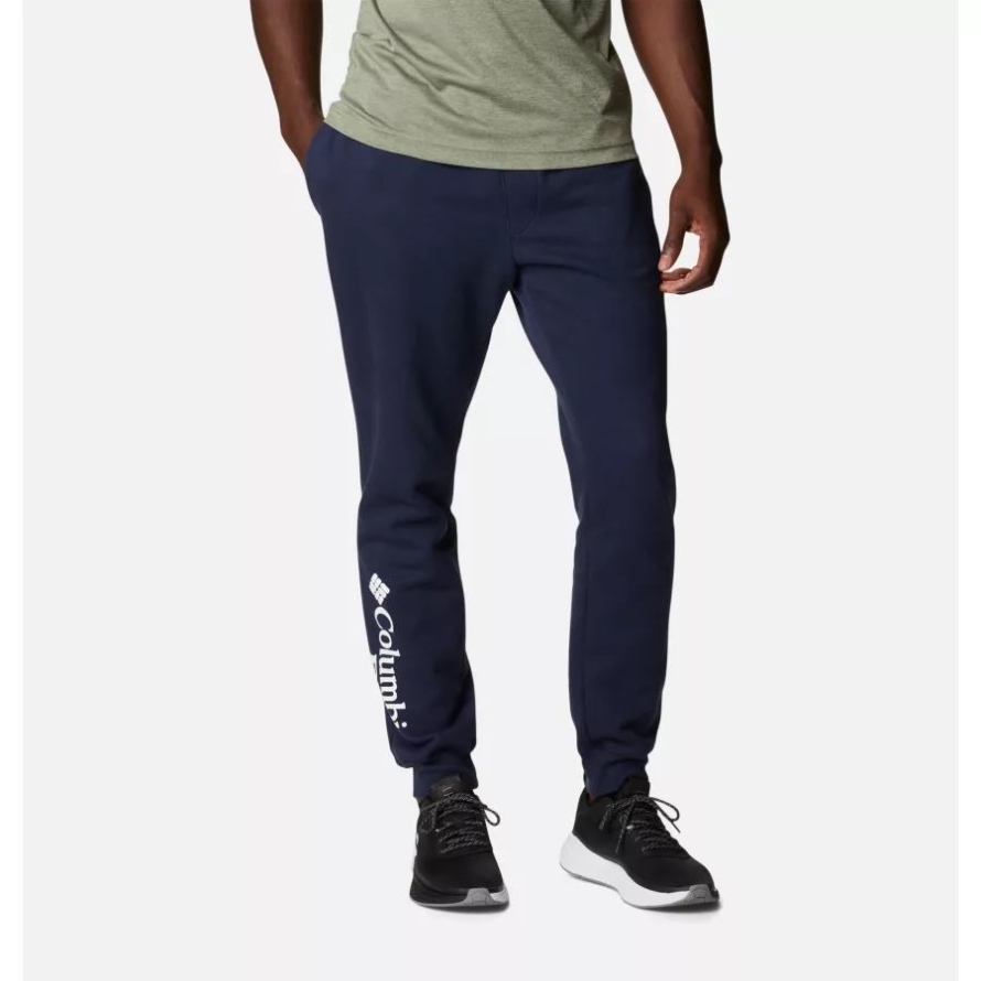 Collegiate Navy/White Columbia Men's PFG Stacked Logo Wader Joggers