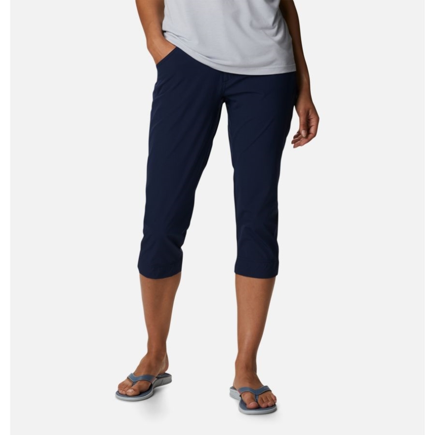 Collegiate Navy Women's PFG Coral Point Capris Columbia