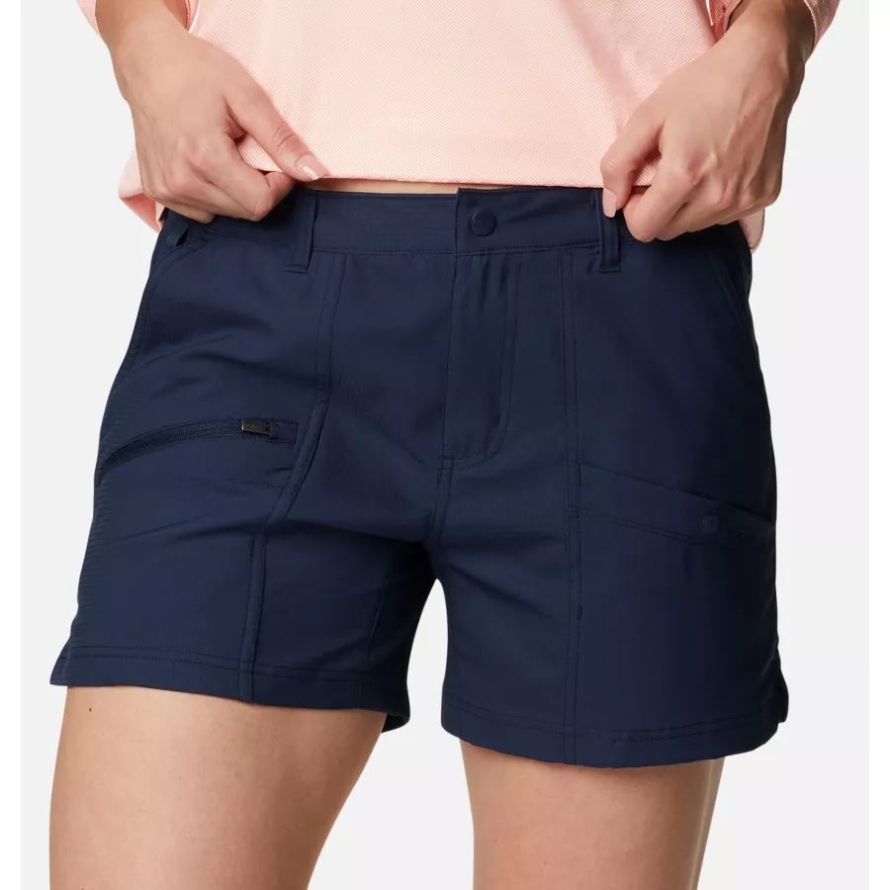 Collegiate Navy Women's PFG Skiff Guide Shorts Columbia
