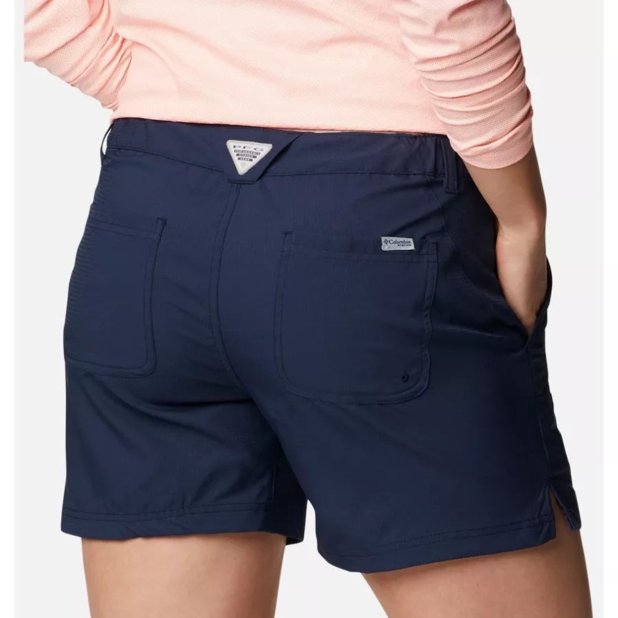 Collegiate Navy Women's PFG Skiff Guide Shorts Columbia