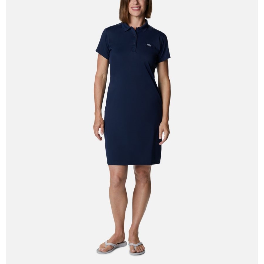 Collegiate Navy Women's PFG Tidal Tee Polo Dress Columbia