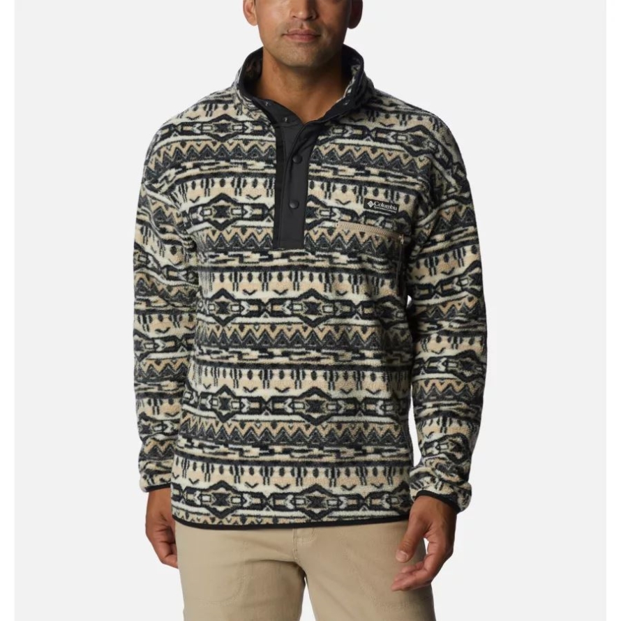 Columbia Ancient Fossil 80s Stripe Print Men's Helvetia Streetwear Fleece