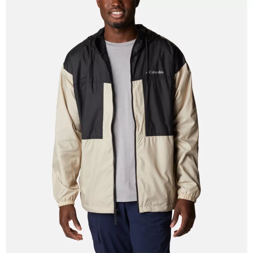 Columbia Ancient Fossil/Black Men's Flash Challenger Lined Windbreaker