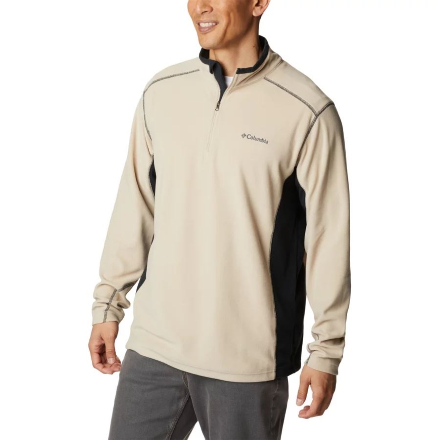 Columbia Ancient Fossil/Black Men's Klamath Range II Half Zip Fleece Pullover
