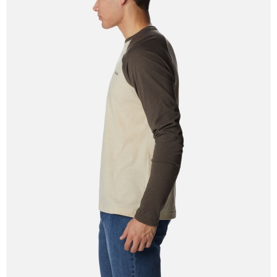 Columbia Ancient Fossil Heather/Cordovan Men's Thistletown Hills Raglan Shirt