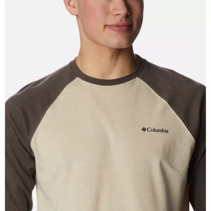 Columbia Ancient Fossil Heather/Cordovan Men's Thistletown Hills Raglan Shirt