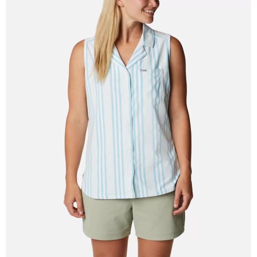 Columbia Atoll Stripe Women's Sun Drifter Woven Sleeveless Shirt