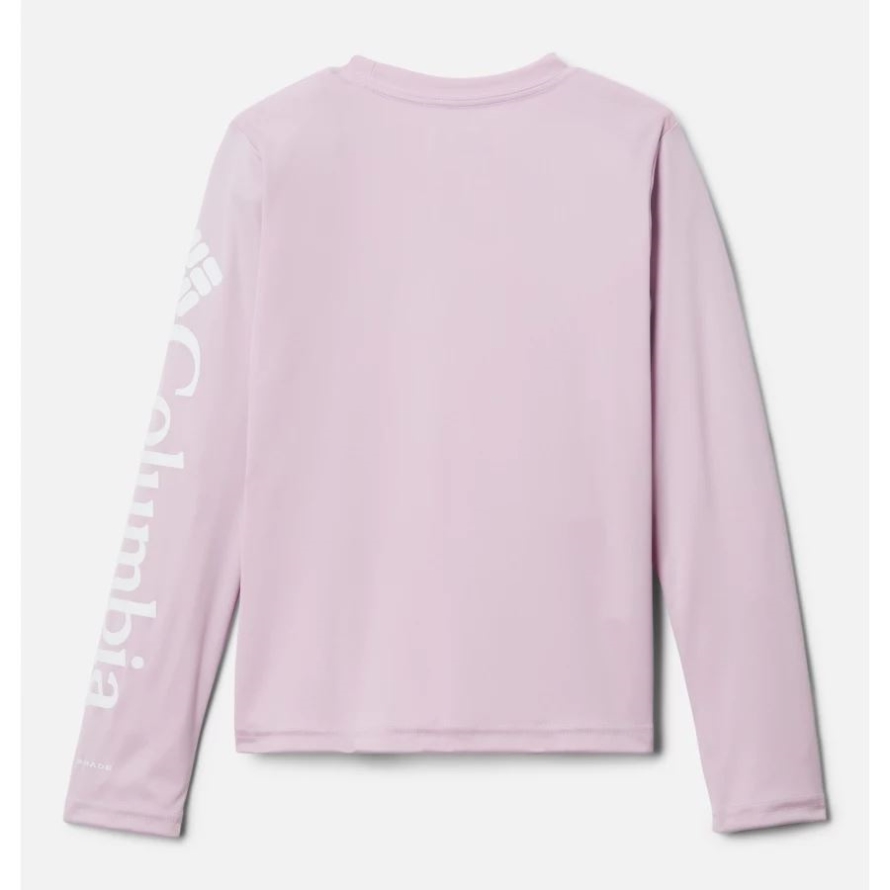 Columbia Aura/White Logo Girls PFG Tidal Long Sleeve T-Shirt