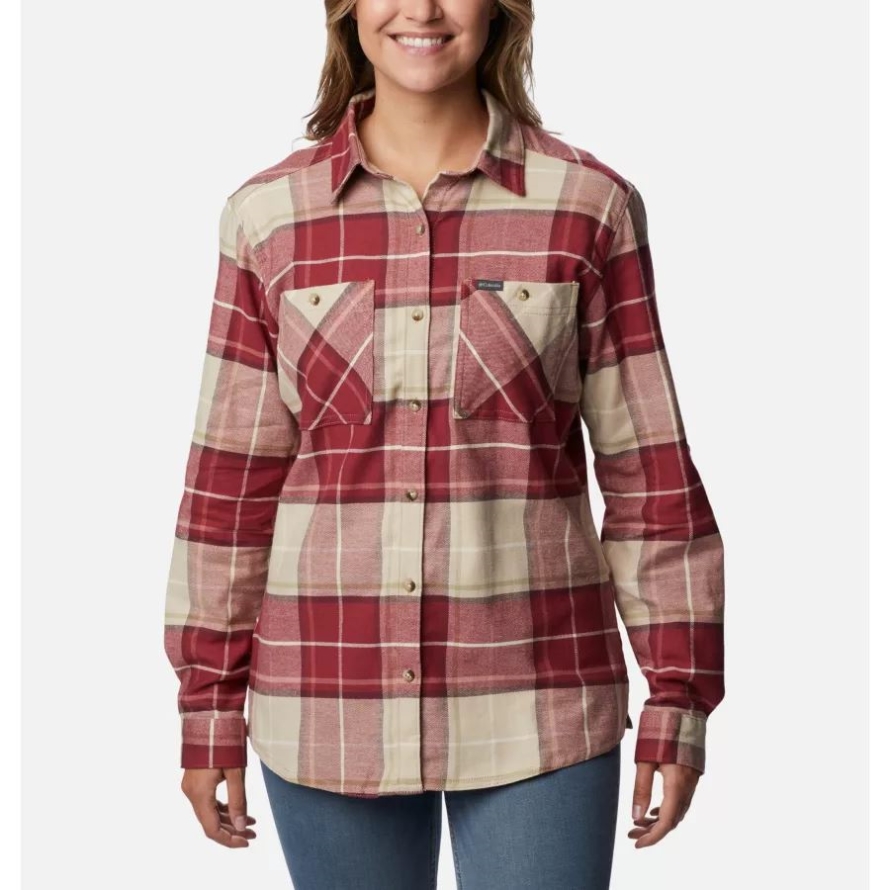 Columbia Beach Boyfriend Tartan Women's Clay Hills Stretch Flannel Shirt