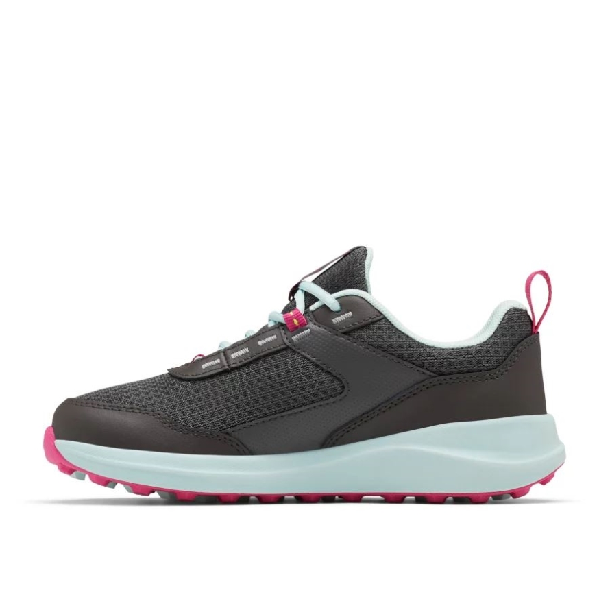 Columbia Big Kids' Hatana Waterproof Shoe Dark Grey/Icy Morn
