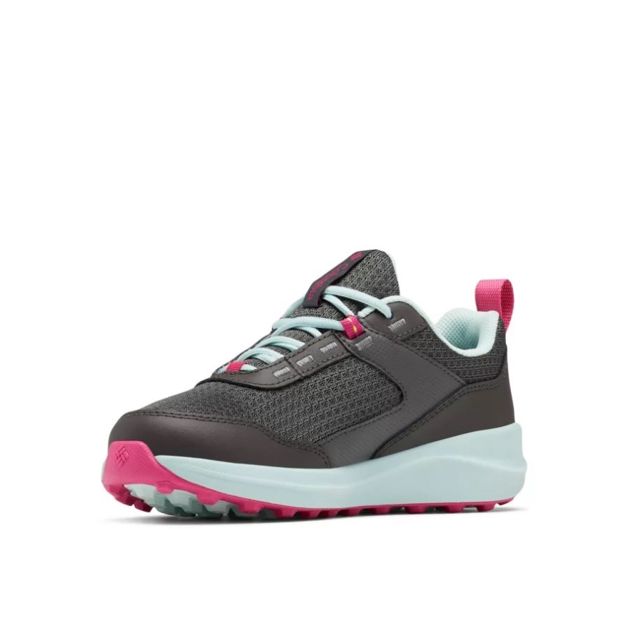 Columbia Big Kids' Hatana Waterproof Shoe Dark Grey/Icy Morn