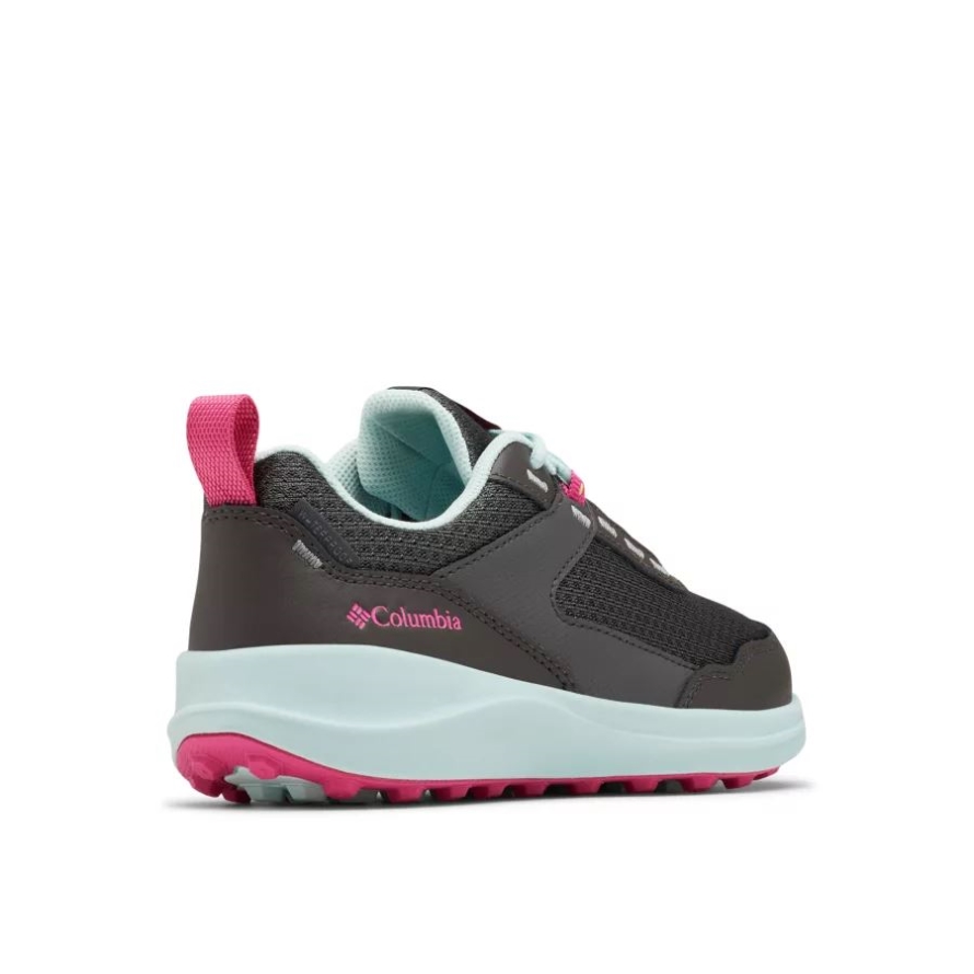 Columbia Big Kids' Hatana Waterproof Shoe Dark Grey/Icy Morn
