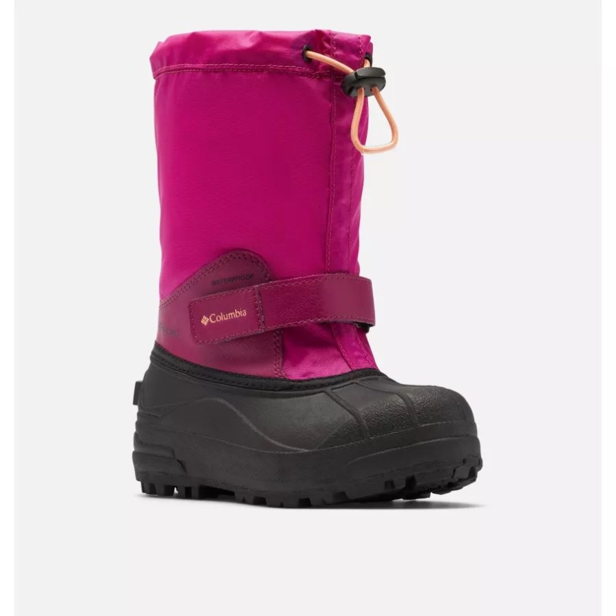 Columbia Big Kids' Powderbug Forty Snow Boot Wild Fuchsia/Bright Nectar